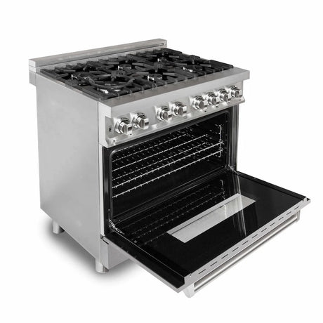 ZLINE 36" 4.6 cu. ft. Dual Fuel Range with Gas Stove and Electric Oven in DuraSnow Stainless Steel