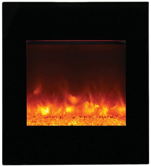 Amantii Wall Mounted or Built-in Smart Electric Fireplace - WM-BI-2428-VLR-BG
