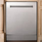 ZLINE 24" Top Control Built-In Dishwasher with Satin Stainless Steel Panel and Stainless Steel Tub with Traditional Style Handle, 52dBa, DW-SN-H-24