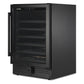 Cosmo Lumin 24" 52-Bottle Single Zone Compressor Wine Cooler, LED Lighting in Matte Black, COS-24BIWCS-BK