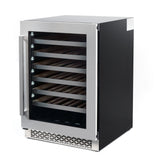 Cosmo 48-Bottle Stainless Steel 24" Single Zone Compressor Wine Cooler