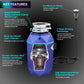 FORNO ACQUA BrightDiamond Amethyst 3/4 HP Ultra-Quiet Garbage Disposal with Motion Sensor Light & Pre-Wired Air Switch