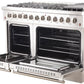 FORNO Appliance Package - 48" Gas Burner, Electric Oven Range, Range Hood, 60" Refrigerator, Dishwasher, AP-FFSGS6156-48-16