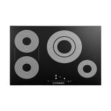 Cosmo 30" Electric Ceramic Glass Cooktop with 4 Burners, Triple Zone Element, Sync Burners, Hot Surface Indicator Light and Touch Control