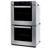 Cosmo COS-30EDWC 30" Electric Double Wall Oven with 5 cu. ft. Capacity, Turbo True European Convection, 7 Cooking Modes, Self-Cleaning in Stainless Steel