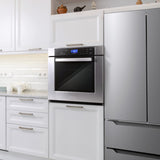 Cosmo 30" 5 cu. ft. Single Electric Wall Oven with True European Convection and Self Cleaning in Stainless Steel