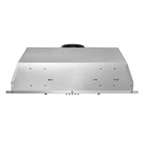 Cosmo 30" 380 CFM Ducted Insert Range Hood in Stainless Steel with Push Button Controls LED Lights and Permanent Filters