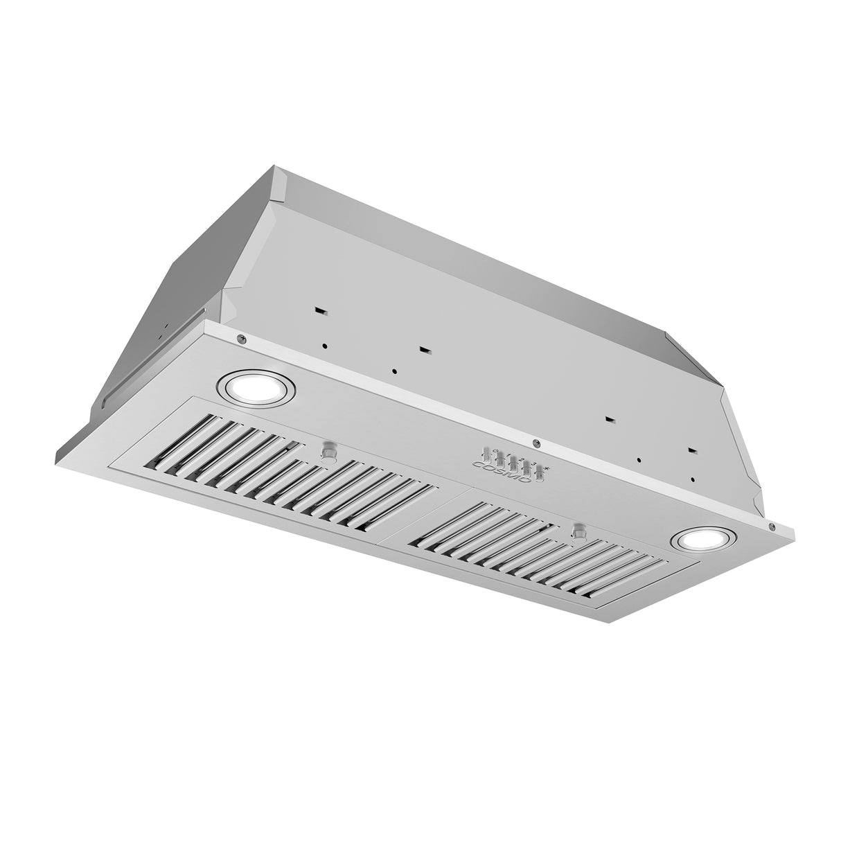 Cosmo 30" 380 CFM Ducted Insert Range Hood in Stainless Steel with Push Button Controls LED Lights and Permanent Filters