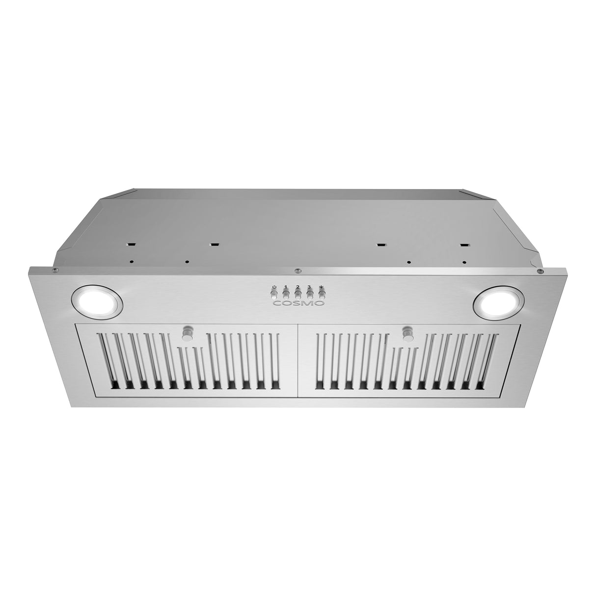 Cosmo 30" 380 CFM Ducted Insert Range Hood in Stainless Steel with Push Button Controls LED Lights and Permanent Filters