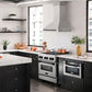 ZLINE Autograph 30" Satin Stainless Steel Wall Mount Range Hood with Matte Black Handle, 8654SNZ-30-MB