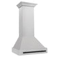ZLINE Autograph 30" Satin Stainless Steel Wall Mount Range Hood with Matte Black Handle, 8654SNZ-30-MB