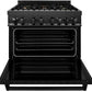ZLINE Appliance Package - 36 in. Duel Fuel Range, Range Hood, Microwave Drawer, Dishwasher, Refrigerator, 5KPR-RABRH36-MWDWV