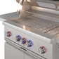 THOR Kitchen 36" Freestanding Professional Propane Gas Grill with 4 Burners and Rotisserie, TPG3601