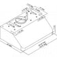 ZLINE 36 in. Under Cabinet Stainless Steel Range Hood 623-36