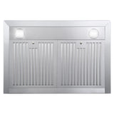 Cosmo 30" Ducted Wall MountRange Hood in Stainless Steel with Touch Controls, LED Lighting and Permanent Filters