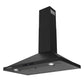 Cosmo Vista 36" 380 CFM Convertible Wall Mount Range Hood, Touch Controls, LED Lights in Matte Black, COS-63190S-BK