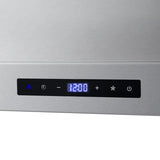 Cosmo 36" Ductless Wall Mount Range Hood in Stainless Steel with LED Lighting and Carbon Filter Kit for Recirculating