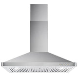 Cosmo 36" Ductless Wall Mount Range Hood in Stainless Steel with LED Lighting and Carbon Filter Kit for Recirculating