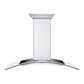 ZLINE 48" CrownSound Ducted Vent Wall Mount Range Hood in Stainless Steel with Built-in Bluetooth Speakers, KN4CRN-BT-48