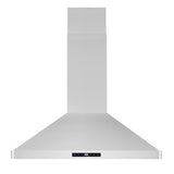 Cosmo 36" Ducted Island Range Hood with 380 CFM, 3-Speed Fan, Permanent Filters, LED Lights in Stainless Steel