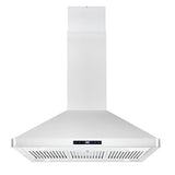 Cosmo 36" Ducted Island Range Hood with 380 CFM, 3-Speed Fan, Permanent Filters, LED Lights in Stainless Steel