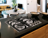 Cosmo 24" Gas Cooktop in Stainless Steel with 4 Sealed Burners