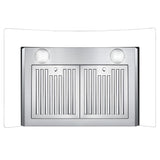 Cosmo 30" Ducted Wall Mount Range Hood in Stainless Steel with Touch Controls, LED Lighting and Permanent Filters