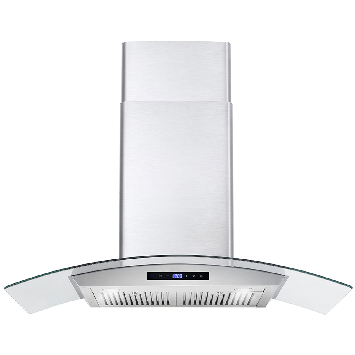 Cosmo 36" Ducted Wall Mount Range Hood in Stainless Steel with Touch Controls, LED Lighting and Permanent Filters