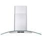 Cosmo 36" 380 CFM Convertible Wall Mount Range Hood with Glass Canopy, Digital Touch Controls and Carbon Filter Kit, COS-668WRCS90-DL