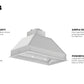 ZLINE 34 in. Width Outdoor Wall Mount Range Hood Insert (18 in. Depth), 698-304-34