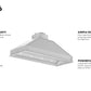 ZLINE 46 in. Width Outdoor Range Hood Insert (18 in. Depth), 698-304-46