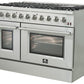 FORNO Appliance Package - 48" Gas Range, Range Hood, 36" Refrigerator, Dishwasher, Microwave Drawer, AP-FFSGS6244-48-18