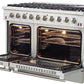 FORNO Appliance Package- 48 Inch Gas Range, Wall Mount Range Hood, AP-FFSGS6244-48