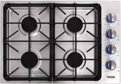 THOR 30 in. Drop-in Propane Gas Cooktop in Stainless Steel, TGC3001LP