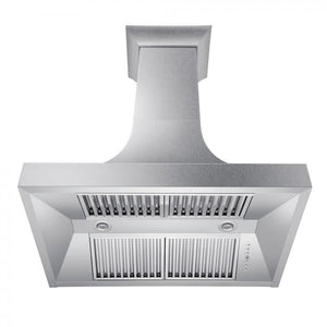 ZLINE 36" Designer Series Satin Stainless Steel Ducted Wall Range Hood, 8632S-36