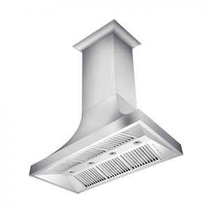 ZLINE 48" Designer Series Satin Stainless Steel Ducted Wall Range Hood, 8632S-48