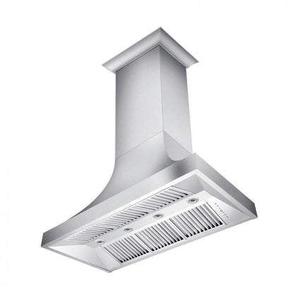 ZLINE 48" Designer Series Satin Stainless Steel Ducted Wall Range Hood, 8632S-48