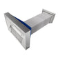 ZLINE 48" Ducted Satin Stainless Steel Wall Mount Range Hood with Blue Gloss Shell, 8654BG-48