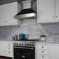 ZLINE 36" Ducted Satin Stainless Steel Wall Mount Range Hood with Black Matte Shell, 8654BLM-36