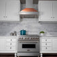 ZLINE 36" Ducted Satin Stainless Steel Wall Mount Range Hood with Copper Shell, 8654C-36