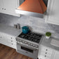 ZLINE 36" Ducted Satin Stainless Steel Wall Mount Range Hood with Copper Shell, 8654C-36