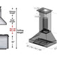 ZLINE 48" Satin Stainless Steel Wall Mount Range Hood, 8654SN-48