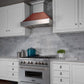 ZLINE 30" Ducted Satin Stainless Steel Wall Mount Range Hood with Hand-Hammered Copper Shell, 8654HH-30