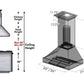ZLINE 30" Ducted Satin Stainless Steel Wall Mount Range Hood with Hand-Hammered Copper Shell, 8654HH-30