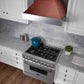 ZLINE 36" Ducted Satin Stainless Steel Wall Mount Range Hood with Hand-Hammered Copper Shell, 8654HH-36