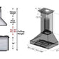 ZLINE 36" Ducted Satin Stainless Steel Wall Mount Range Hood with Red Matte Shell, 8654RM-36