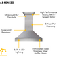 ZLINE 30 in. Dual Fuel Range and Range Hood Satin Stainless Steel Appliance Package, 2KP-RASSNRH30
