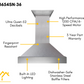 ZLINE Appliance Package - 48" Dual Fuel Range and Convertible Vent Range Hood in Satin Stainless Steel , 2KP-RASSNRH48