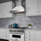 ZLINE 30" Ducted Satin Stainless Steel Wall Mount Range Hood with White Matte Shell, 8654WM-30