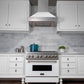 ZLINE 36" Ducted Satin Stainless Steel Wall Mount Range Hood with White Matte Shell, 8654WM-36